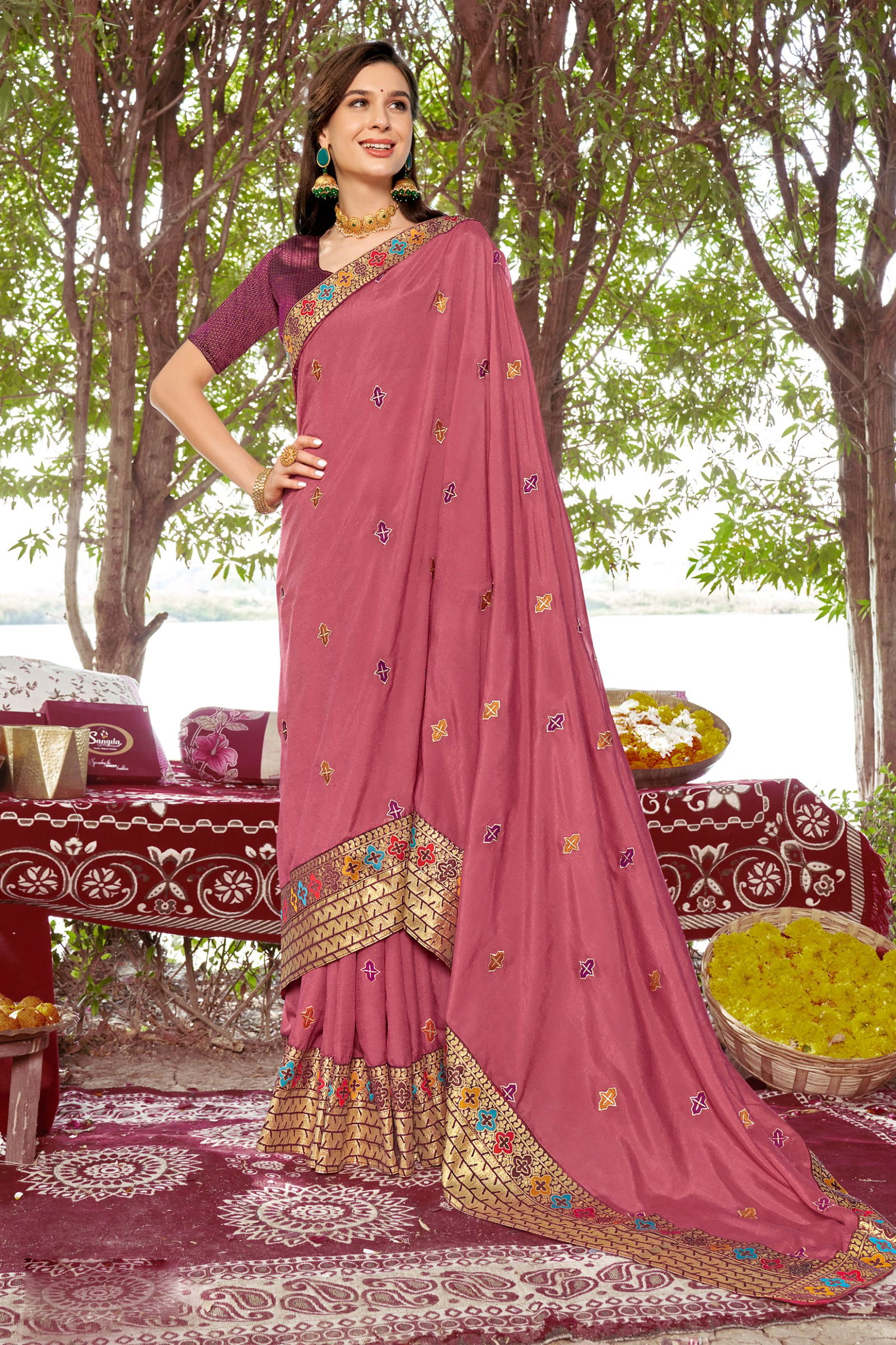 Rosy Vol 4 Party Wear Sarees Catalog
